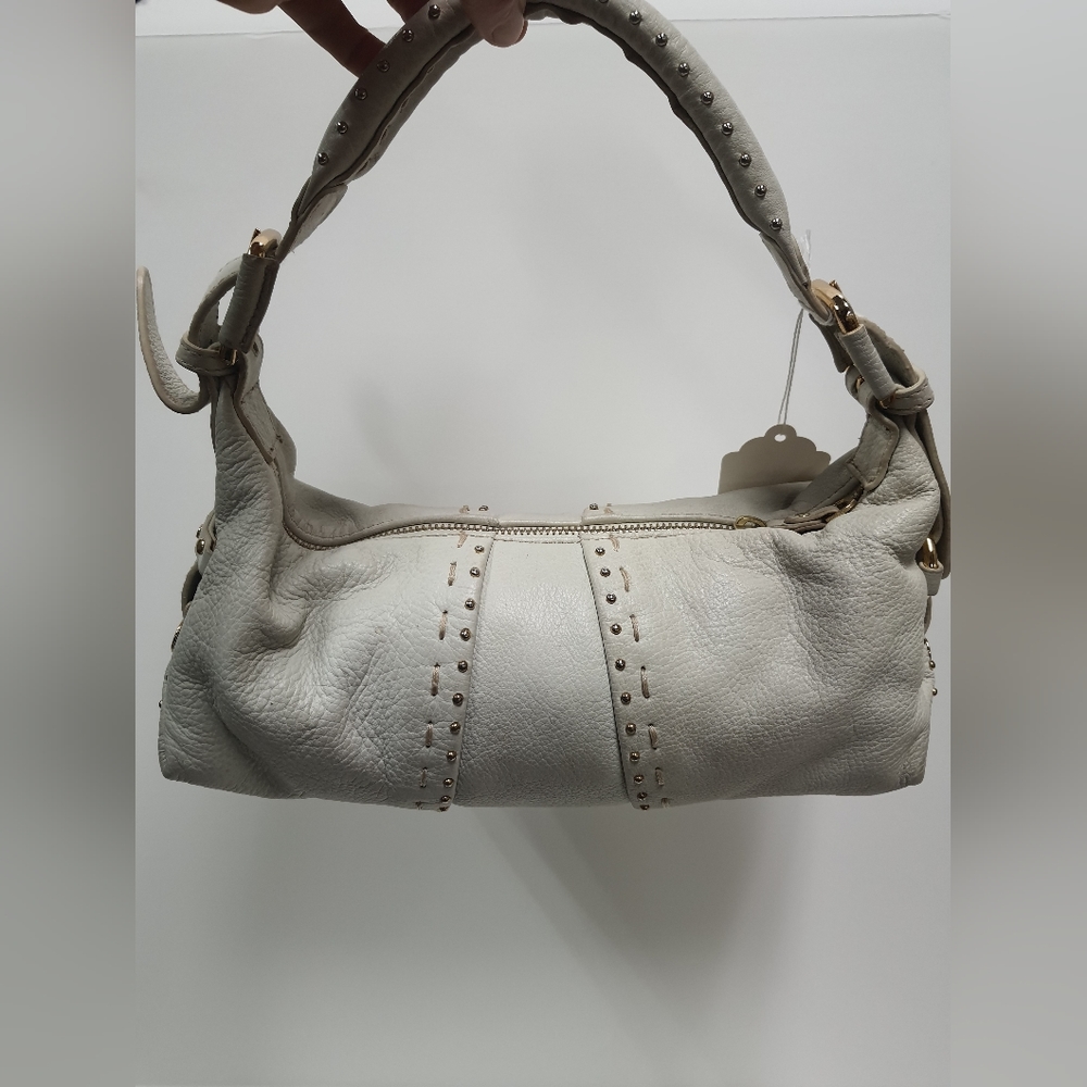 Withe Leather Handbag - image 3